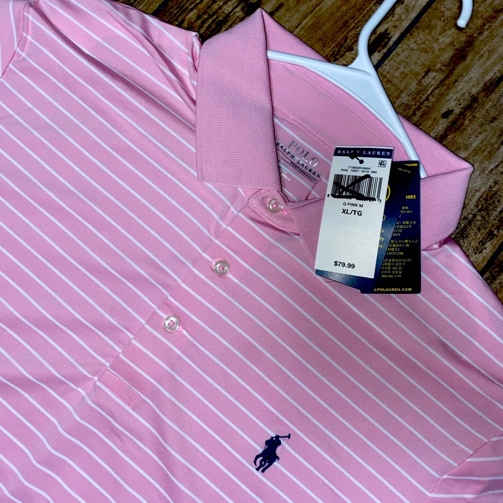 Polo Ralph Lauren, Pink Performance Polo Shirt, Men’s XL/TG, NWT, Classic fit